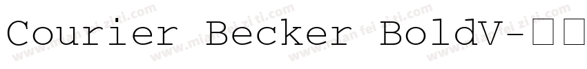 Courier Becker BoldV字体转换